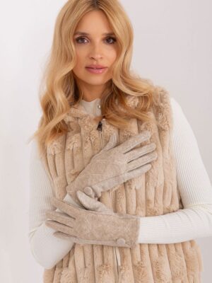 Rękawiczki Model AT-RK-.10 Beige - AT