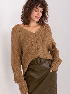 Sweter Damski Model BA-SW-8028.36P Camel - Badu