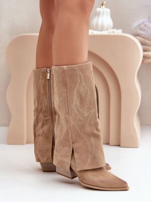 Kozaki Model Zazoo 3487 Beige - Step in style