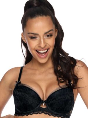 Biustonosz push up Biustonosz Push-up Model Angel M-3329/11 Black - Mat