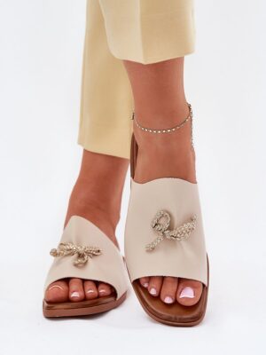 Sandał Klapki Model Norela 25SD35-8781 Beige - Step in style