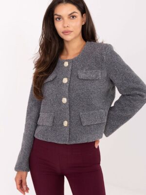 Żakiet Model IT-KR-FL9586.64 Dark Grey - Rue Paris