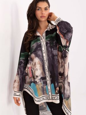 Koszula Damska Model IT-KS-.12 Black - Rue Paris