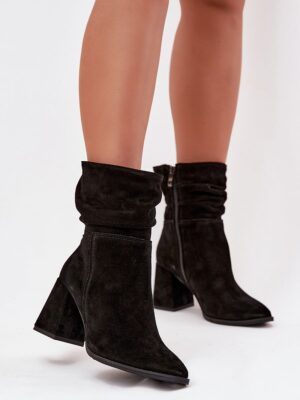 Botki Model Zazoo 4216 Black Zamsz - Step in style