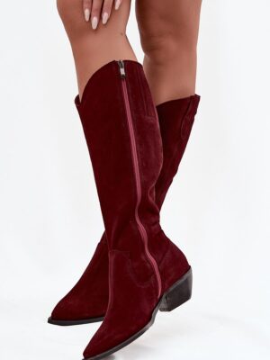 Kozaki Model Zazoo 4225 Bordo - Step in style