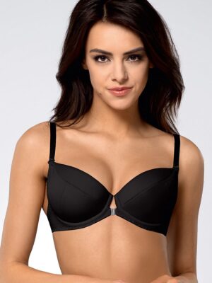 Biustonosz push up Biustonosz Push-up Model 146/69 Black - Ava