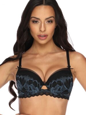 Biustonosz push up Biustonosz Push-up Model 3329/11 Angel Black/Blue - Mat