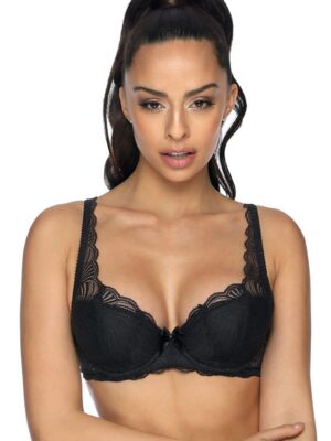 Biustonosz push up Biustonosz Usztywniany Model 3343/22 Lou Black - Mat