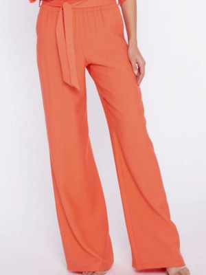 Spodnie wide leg SD135 Orange - Nife